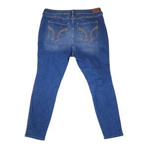 Hollister Curvy High-Rise Super Skinny Jeans 20R Jeggings Distressed Denim Women